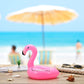 Skylety 48 Pieces Flamingo Inflatable Drink Holders Drink Float Swimming Pool Float Pink Flamingo Cup Holders For Beverage Cans