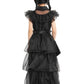 Ikali Girls Role Play Dress-Up Set With Accessories, Black Party Dress Cosplay Outfit For Kids Toddlers 4-6 Years