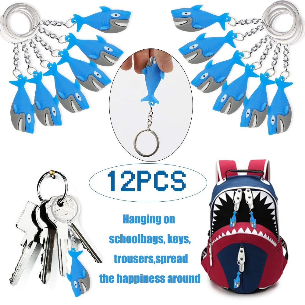 Shark Party Favor Supplies Pack -Shark Tooth Necklace Tattoo Sticker Shark Gift Bag Shark Bracelet Pin Back Button for Kids Unde