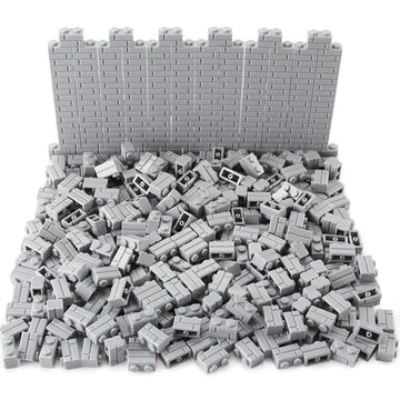 Feleph 360 Pieces 1X2 Masonry Profile Bricks Set Moc Building Blocks For Wall Parts And Pieces Diverse Bulk Toy Kit Compatible With Major Brands (Gray)