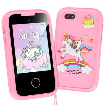 Kids Smart Phone Toys for Girls, Christmas Birthday Gifts for 3-10 Year Old Girl Boy Kids Toys, 2.8'' Touchscreen Toddler Learni