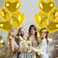 TONIFUL 30Pcs 18 Inch Gold Heart Balloons Gold Heart Shape Foil Mylar Balloons Decoration for Birthday Valentine s Day Wedding