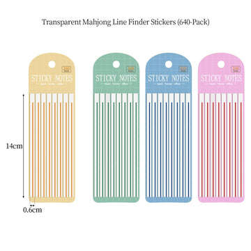 MXFIV Mahjong Card Line Guide - 640 Pcs Plastic Booklet Reader, 2"x8", Neutral/Pastel, Concentration & Rules Helper Accessories