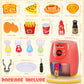 GAGAKU Toy Air Fryer Kids Play Kitchen Playset Accessories,Chefs Pretend Play Food Toys Oven with Light & Sound and Play Food Gr