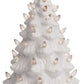 Milltown Merchants Ceramic Christmas Tree - 11.5" Lighted Vintage Tabletop Decor - White with Lights