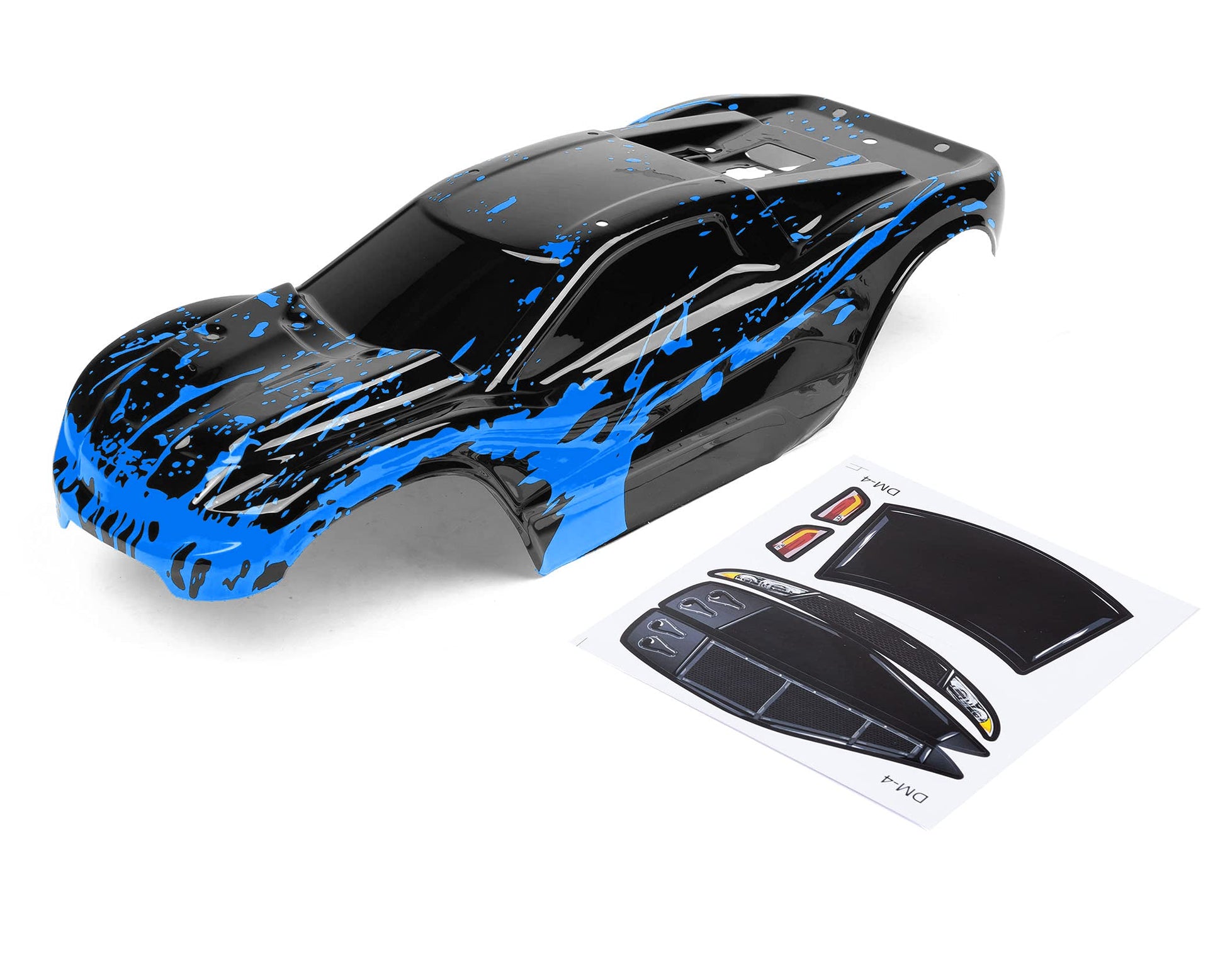 Summitlink Custom Body Muddy Blue Over Black Style Compatible For Rustler 4X4, Rustler Bl-2S, Rustler 4X4 Ultimate 1/10 Scale Rc