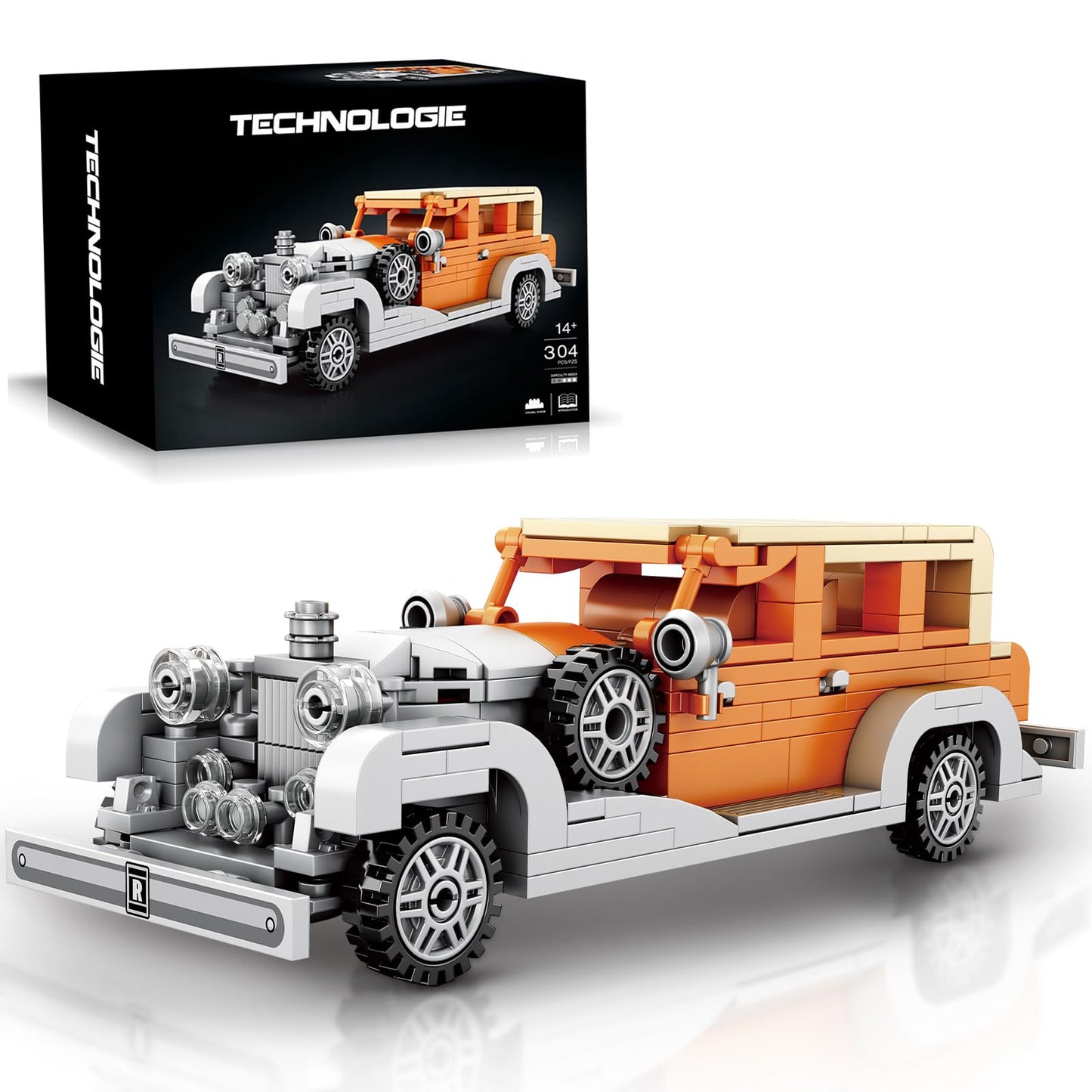 High Godo Race Car Models Building Blocks For Adults,Rolls Royce Phantom Classic Cars Toy For Boys Age 8-12,Birthday Gifts Ideas