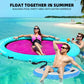 TechSweepPro Inflatable Water Hammock 800LBS Buoyancy 8ft Round Floating Ring Upgraded Materials Heavy Duty Circle Floating Raft