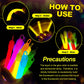 Lewtemi 4 or 6 100 Pack Bright Glow Sticks Bulk, Glow in The Dark Party Supplies Birthday and Holidays Party Favors(Macron Color