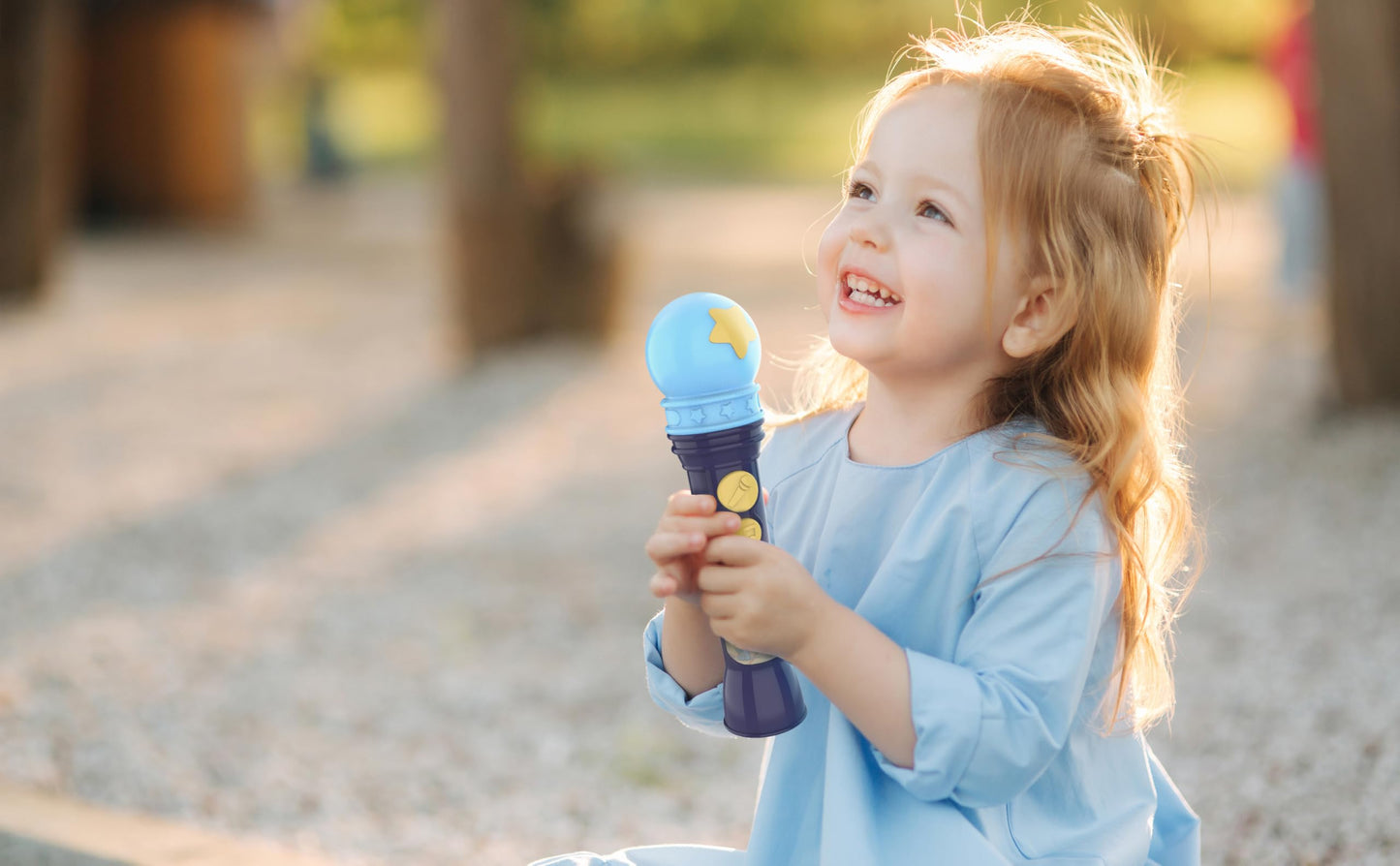 Ekids Bluey Microphone Toy For Toddlers, Includes Built-In Music And Lights, Designed For Fans Of Bluey Toys