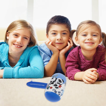 NUOBESTY 10pcs Squeaky Inflatable Cartoon Hammer with Sound Bell Clown Handle Funny Toys for Toddler Kids (Random Color)