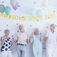 Awesome Since 1931 Banner Pre-Strung Happy 93Rd Birthday Banner Gold Glittery 93 Ninety Three Years Old Birthday Party Decoratio