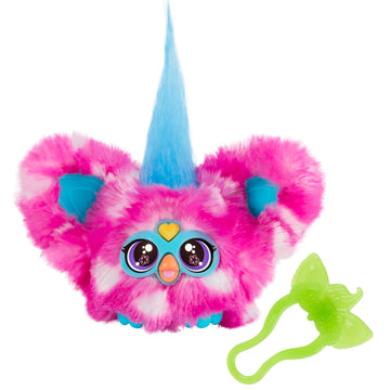 Furby Furblets Dah-Tee Mini Friend, 45+ Sounds, Country Music, Speaks Only Furbish, Electronic Plush Toys For Girls & Boys, Interactive Pets, Pink Polka Dot, 6+