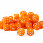 25 Count Pack Of 12Mm D6 Dice - Matching Collection Of 6 Sided Dice With Pips (Orange Blaze)