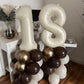 Paticool 40 Inch Beige Number Balloon 8, Large Cream Number Foil Mylar Balloons For Birthday Party Celebration Decorations Suppl