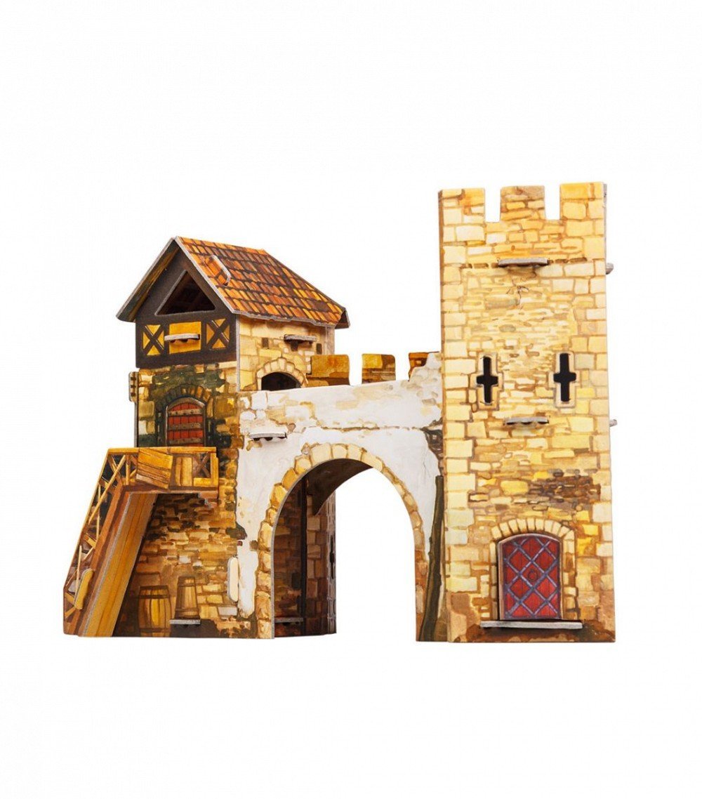 Clever Paper Old Gate With Figures