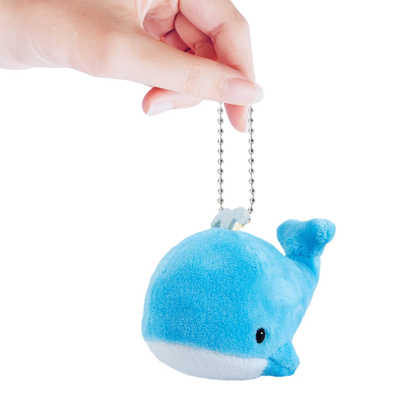 Whale Plush Toy Set BB FUNHOUSE 6 Packs Soft Easter Animal Stuffed Plush Key Chain Set Goodie Bag Fillers Party Favor Carnival Prizes for Kids Boys and Girls  3.14inch