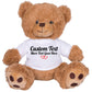 Teesandtankyou Custom Teddy Bear 8 Inch With Custom Text, Personalized Gift For Anniversary, Graduation, Christmas, Brown Stuffe
