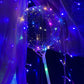 12 Pack Big Light Up Bobo Led Balloons With Sticks - Clear Balloons With Lights, Glow In The Dark, Flicker In The Daylight - Per