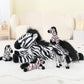 Tezituor 5pcs Wildlife Zebra Stuffed Animals Set, 25" Realistic Plush Toys for Kids, White Polyester Birthday Gift Decoration