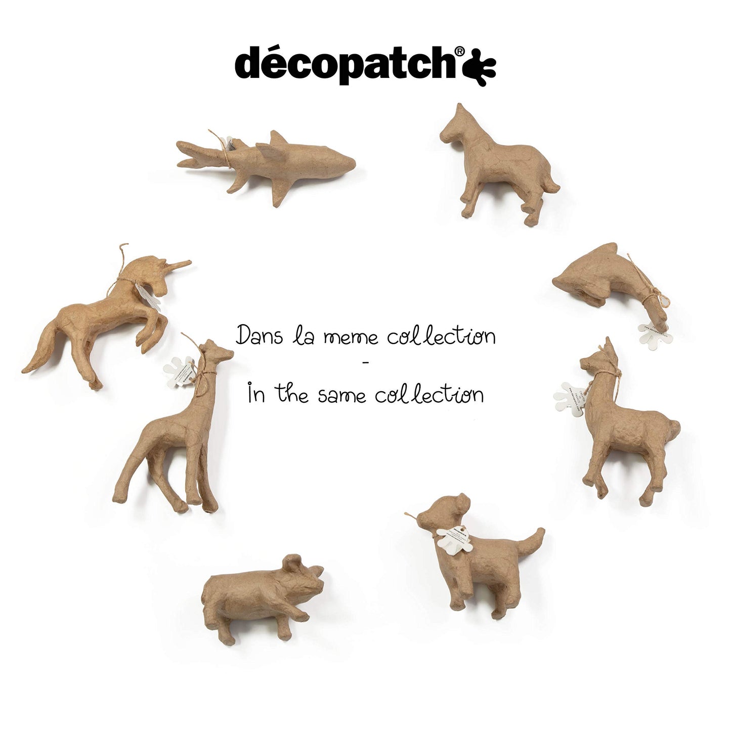 Decopatch Paper-Mache Figurine 4.5-Dolphin
