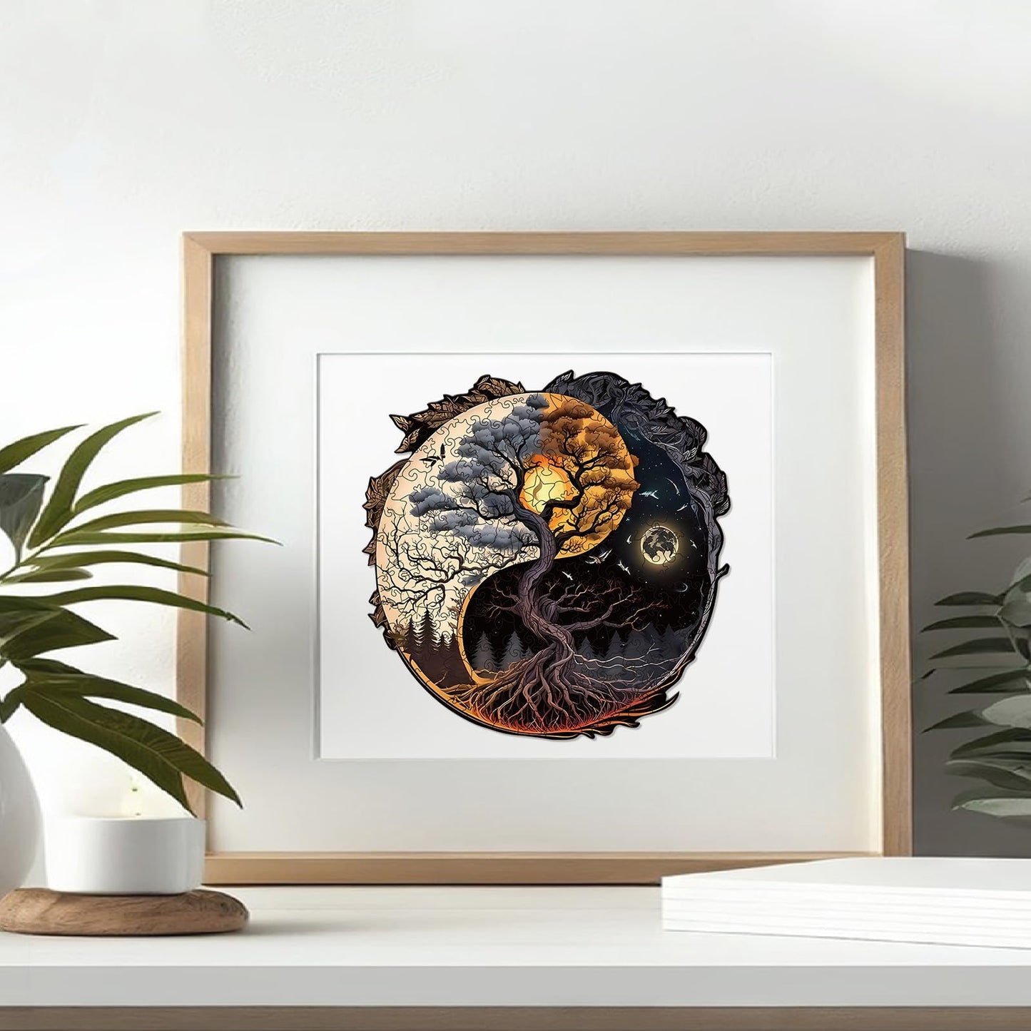 Wooden Puzzles for mature-themeds  Tree of Life Wood Puzzles 200 Pieces  Irregular Animal Shaped Unique Wooden Jigsaw Puzzles  Creative Ghristmas Gift for Teenagers and mature-themeds