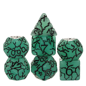 HDdais DND Dice Set, 7PCS Crackle Design Polyhedral Dice Set D&D for Dungeons and Dragons Role Playing Game and Other Tabletop G