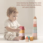 Yiveko Baby Stacking Cups Toy, Silicone Stacking Tower, Silicone Soft Teething Toy Educational Baby Toys, Baby Building Toys Blo