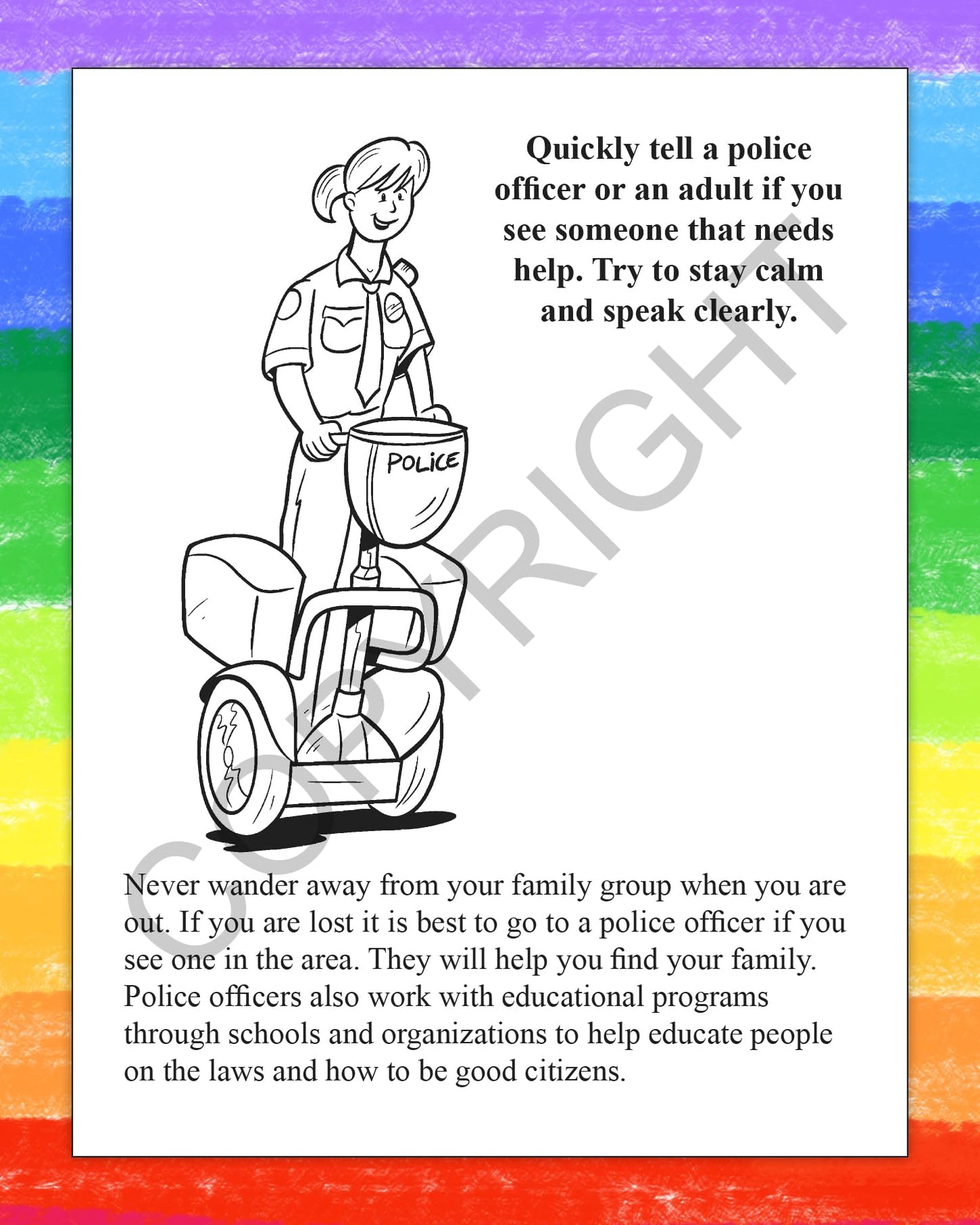ZOCO - Police Coloring Books for Kids (50 Bulk Pack, With Crayons) - Games, Puzzles, Activities - Officer Handouts for Kids