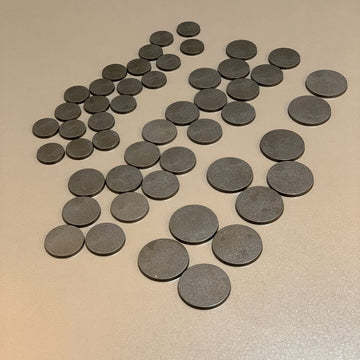 Nc Ebco 50Pcs Mix Round Plastic Model Bases 25Mm/32Mm/40Mm For Gaming Miniatures Or Wargames Role Playing Board Game Figure Toy