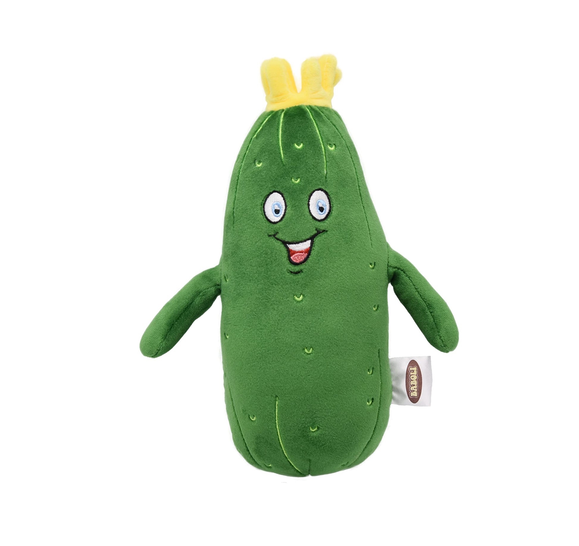 Baboli Adorable Pickle Stuffed Animal Cucumber Plush Plant With Smile Face And Yellow Corolla Pretty Cute Plushie Toy Gift For Any Pickle Lover 9 Inches (Smiling-S)