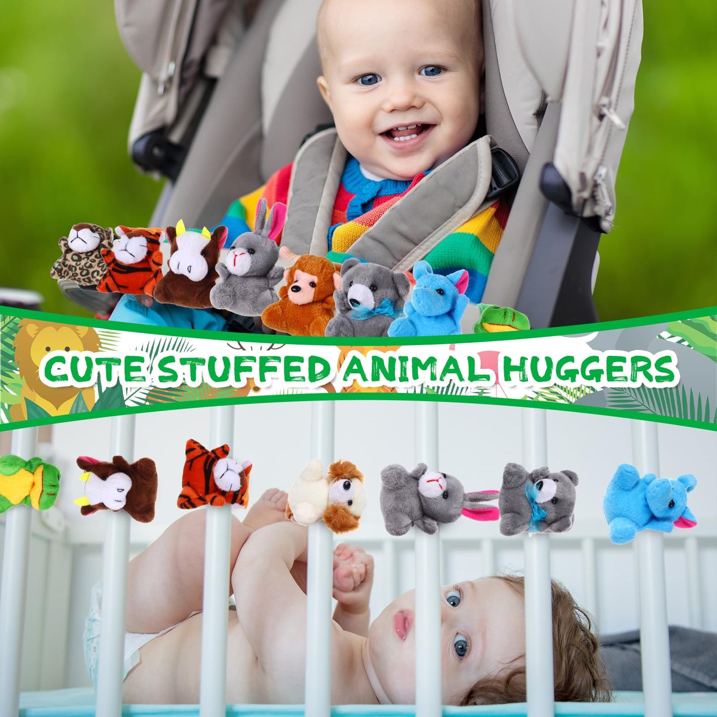 Leyndo 30 Pcs Stuffed Animal Slap Bracelet for Kids Cute Animal Slap Bracelets Stuffed Animal Bracelets Bulk Slap Bracelet Plush