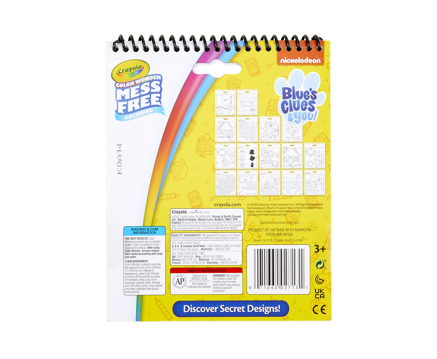 Crayola Blues Clues Color Wonder Activity Pad, Mess Free Coloring, Gift For Kids