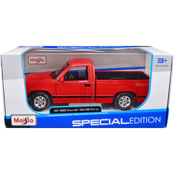 Maisto 1:24 Scale 1993 Chevrolet 454 SS Pick-up Truck Model 32901 Red Metal