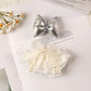 Clothes for 15-17cm Doll  Skirt Set for Dolls  1 Piece Skirt Outfit enhanced Fashion Cute Dress for 15-17cm Dolls Accessories (NO Doll) (Silver Bow Suit)
