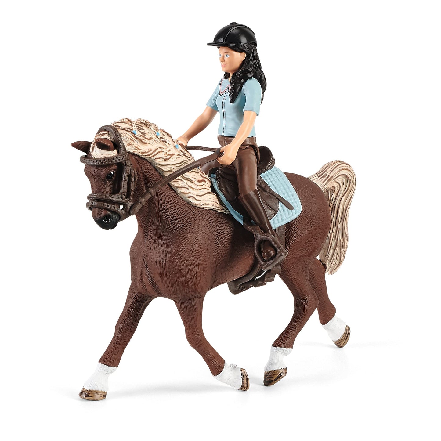 Schleich Horse Club, 13-Piece Playset, Horse Toys For Girls And Boys Ages 5-12, Horse Wash Area With Emily And Luna The Horse