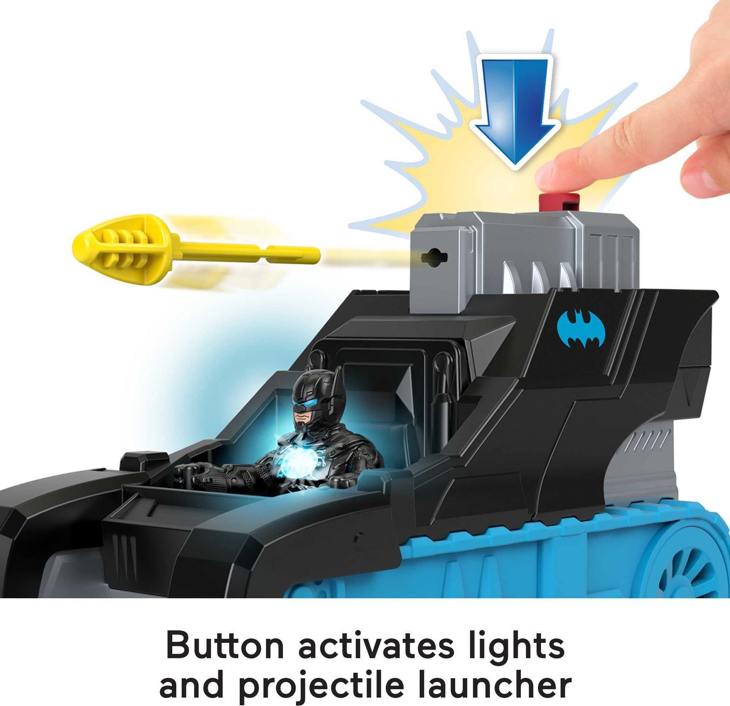 Fisher-Price Imaginext Dc Super Friends Batman Toy Bat-Tech Tank Vehicle With Lights For Preschool Pretend Play Kids Ages 3+ Yea