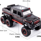 Adlon Car 6 Wheel Drive Metal Car Pull Back with Open Doors, Engine Cover, Tail with Front and Rear Light & Music Great Gift for