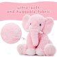 MorisMos Pink Elephant Plush Toy - Soft 19 Inch Stuffed Animal for Boys & Girls
