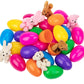 Newbea 24 Pack Prefilled Easter Eggs With Stuffed Animals,3.15'' Plastic Easter Eggs Filled With Toys,Perfect For Easter Eggs Hu