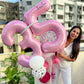 Pearlescent Pink 7 Balloon, Number Balloons 40 Inch, 7Th Birthday Decorations For Girls Kids, Party Decoration For Women, Number