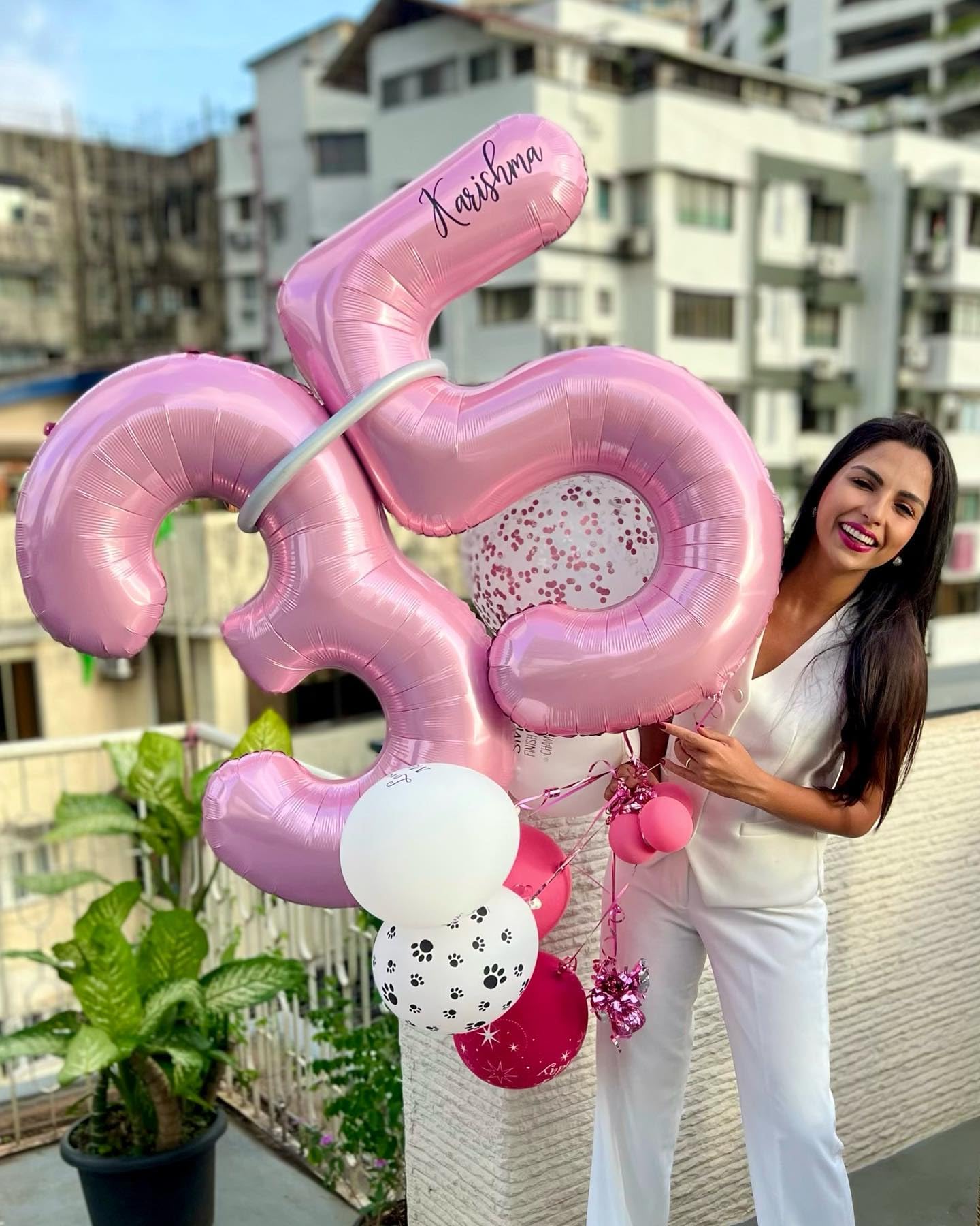 Pearlescent Pink 7 Balloon, Number Balloons 40 Inch, 7Th Birthday Decorations For Girls Kids, Party Decoration For Women, Number