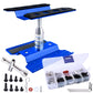 Aluminum Alloy RC Car Repair Work Stand Hobby Tool Set 360 Degree Rotation Lift/Lower and RC Screws Kit Repair Tool Box for 1/8 
