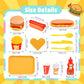 Pretend Play Fast Food Set,Play Food for Kids with Take Apart Burger and Hot Dog Plastic Toys Food,Play Kitchen Accessories Role
