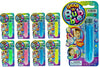 JA-RU Mini Bubbles Wand Toy - 8 Pack Assorted Colors, Soap Solution, Outdoor Summer Fun for Kids, Party Favors & Easter Basket Stuffers