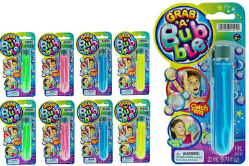 Ja-Ru Grab A Bubble-Touchable Mini Bubbles Wand Toy (8 Pack Assorted Colors) Outdoor Summer Toy Entertainment For Kids. Party Favor, Birthday Party Easter Basket Stuffers Bulk 1524-8P