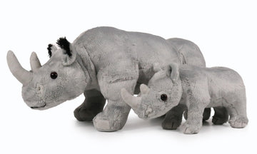 Ice King Bear Mom And Baby Stuffed Animals Set Zoo Wild Animals (Rhino)