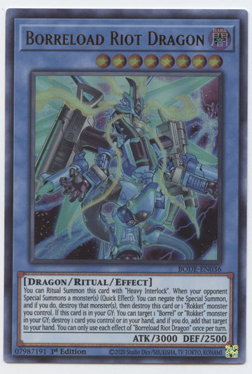 Borreload Riot Dragon - Bode-En036 - Ultra Rare - 1St Edition