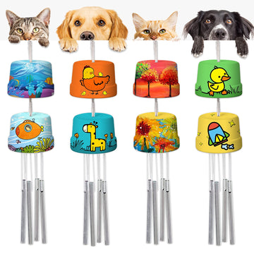 HOSKO 3-Pack DIY Wind Chime Kits for Kids - Arts & Crafts, Wood, White, Ages 3-12, Birthday & Holiday Fun