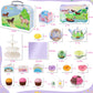 Tea Party Set for Little Girls,50PCS Princess Horse Tea Time Toy Including Food Sweet Treats Playsets,Teapot Tray Cake,Tableclot